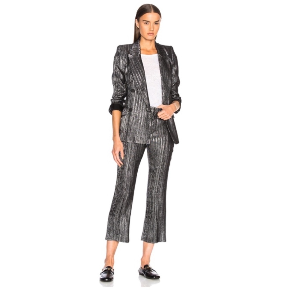Isabel Marant Dansley Straight Pants- Metallic 38